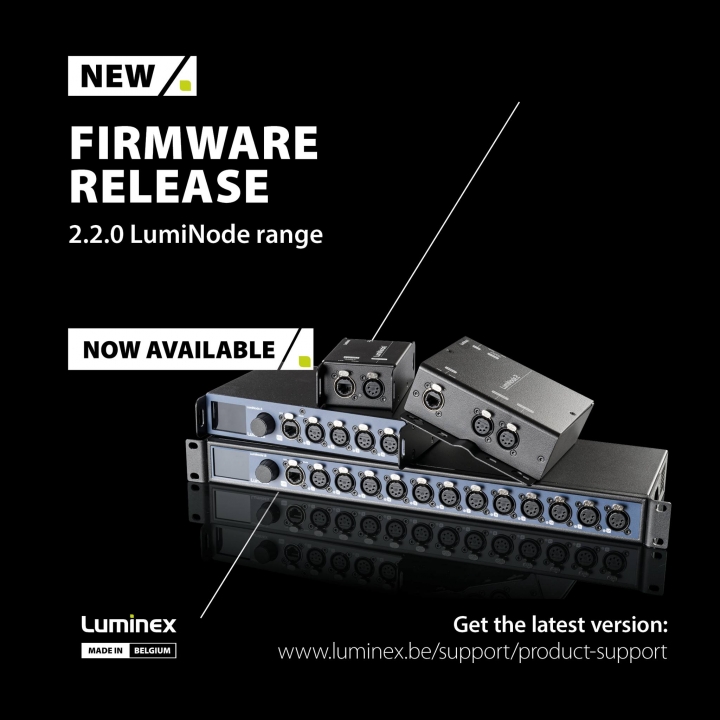 Luminex Announces New Firmware Release 2.2.0 for LumiNode Range
